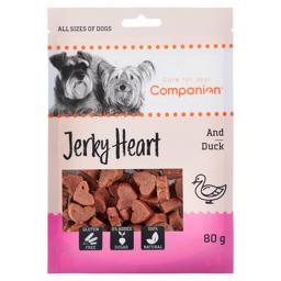 Companion Jerky Heart Small Heart Shaped Duck Treats 80g